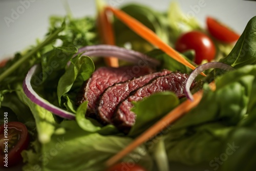 a fresh salad showcasing lettuce leaves