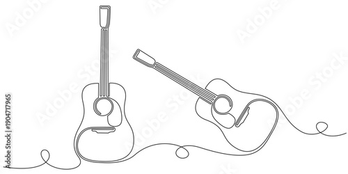 guitar line art