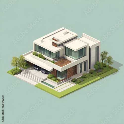 3d render of a residential building