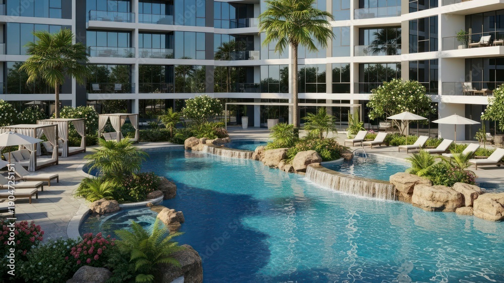 custom made wallpaper toronto digitalLuxury resort pool