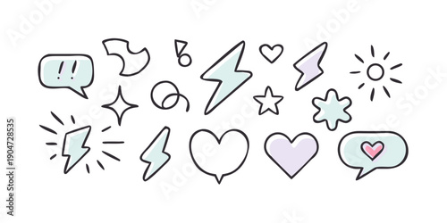 A collection of diverse and expressive emoji icons representing various emotions and actions Vector