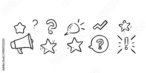 Assorted icons representing various functions and actions in a user interface Vector
