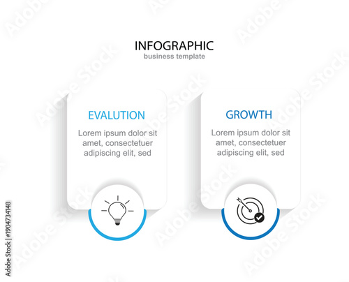 modern design template Business infographic template design. 2 options or steps timeline infographic design.