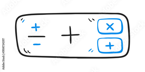 A visual representation of mathematical operations with positive and negative signs Vector