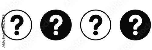 Question mark icon symbol in vector illustration representing help, information, support, and inquiry concepts for design