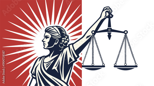 Modern artistic symbolic illustration representing truth overcoming lies