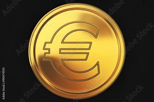 A 3D rendered illustration of a pristine gold coin
