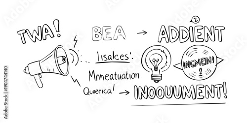 Photos A visual representation of the process of idea generation and implementation