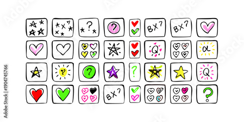 A vibrant array of diverse emojis representing various emotions and objects. Vector