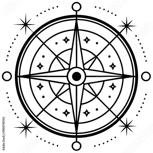 compass rose vector