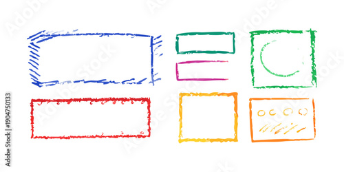 Konstfotografi A colorful array of various shapes and designs in a vibrant layout Vector