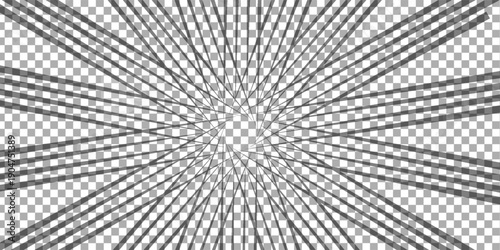 Comic book action line background. Manga speed frame, superhero action. Vector illustration