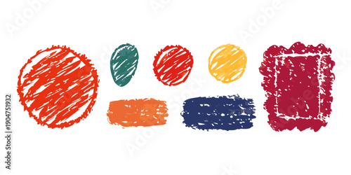 A vibrant array of colorful, abstract shapes and patterns Vector