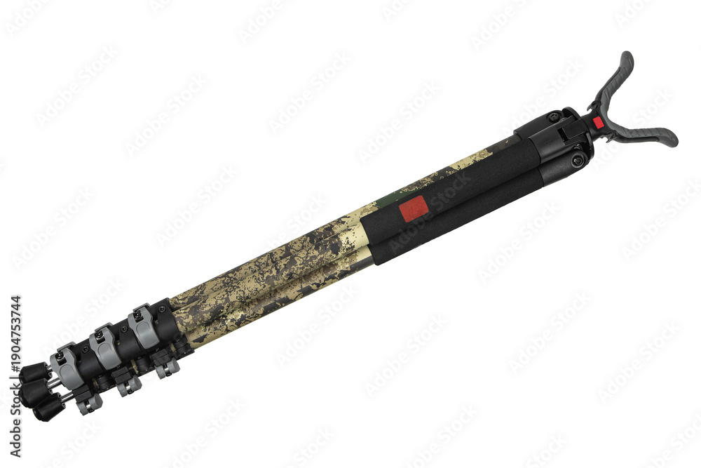 Fototapeta premium Camouflage Telescopic Hunting Tripod Stand