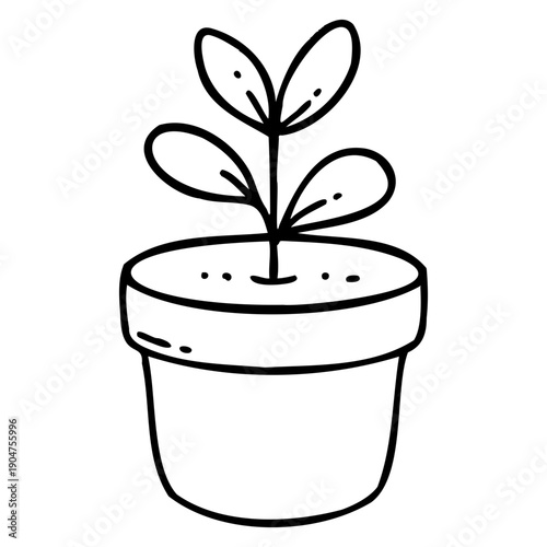 Potted Plant Outline