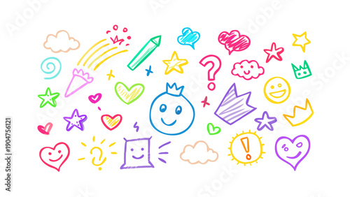 Vászonkép A vibrant collection of diverse icons representing love and affection Vector