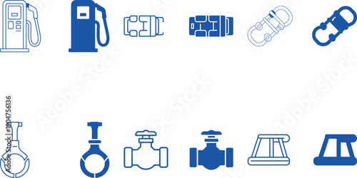 Industrial Equipment Icons Set