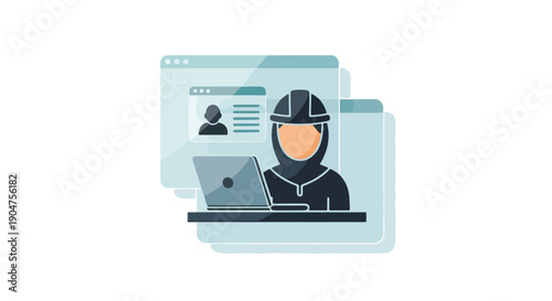 Professional woman in hijab and hard hat working on laptop with multiple digital screens, symbolizing engineering, architecture, and technology careers.