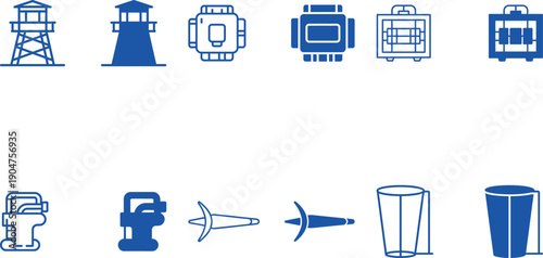 Industrial and Construction Icons Set