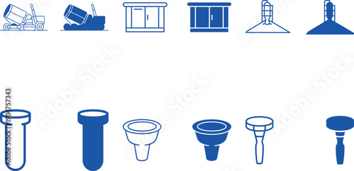 Industrial Pipe Fittings and Cement Mixers Collection