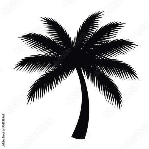 Abstract Palm Tree Vector Graphic with Artistic Flair for Creative Backgrounds