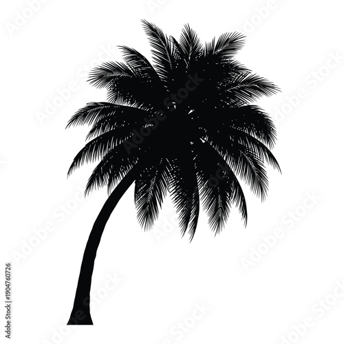 Abstract vector representation of a palm tree, offering a modern and artistic interpretation for creative projects.