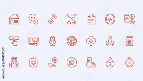 Medical icons healthcare symbols for digital applications and design