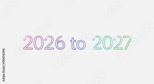 Abstract representation of the transition period from 2026 to 2027 with vibrant colors
