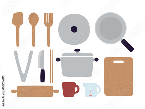 Cooking tools and kitchenware illustration collection