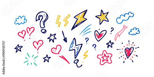 A delightful assortment of colorful and whimsical emoji stickers Vector