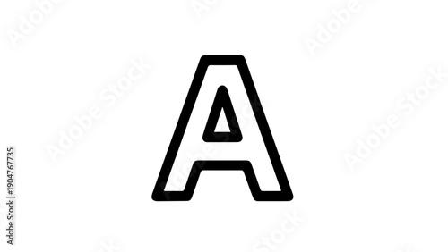 Free Download A large black and white letter A icon on a transparent background - GFXLoad