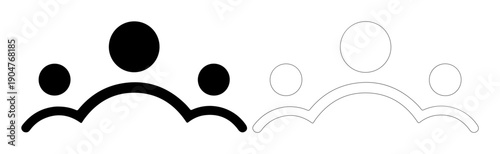 Abstract representation of a team or family with diverse members, symbolizing unity and collaboration.