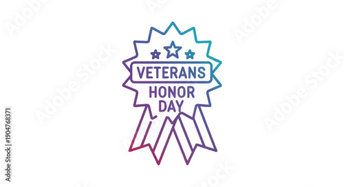 Veterans Honor Day badge icon representing recognition and commemoration for service