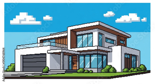 Modern Luxury Residential House Architecture Design.