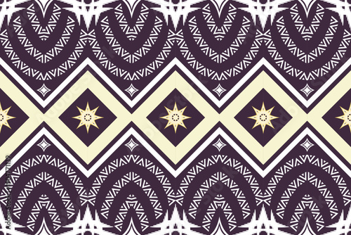 Geometric ethnic traditional art pattern.ikat embroidery style.Design for background,wallpaper,,wrapping,fabric,element.