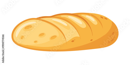 Canvas Print A loaf of freshly baked bread with slices cut and ready to serve