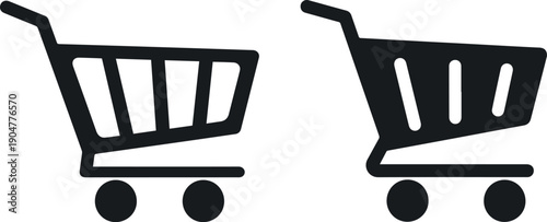 Trolley Vector – Shopping Cart, Retail, Transport & Commerce Illustration