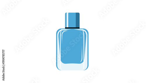 Blue perfume bottle icon cosmetic fragrance