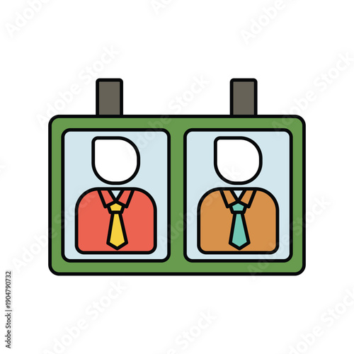 Candidates icon with white background vector stock illustration