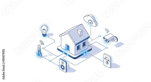 Smart Home Automation System with Connected Devices and Cloud Integration 3.