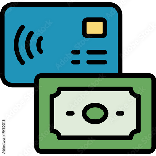Payment Method icon in Filled Line Style