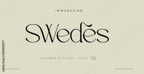 Swedes classic letter serif italic fonts decorative wedding vintage retro logos on green background. vector illustration