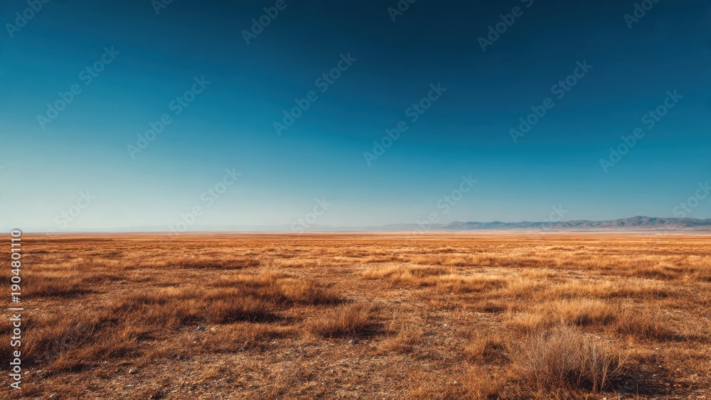 Fototapeta premium Vast Desert Landscape Under a Clear Sky