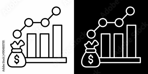 Growth White Icon Design Set