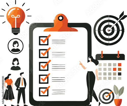 Business planning and goal setting concept goals checklist