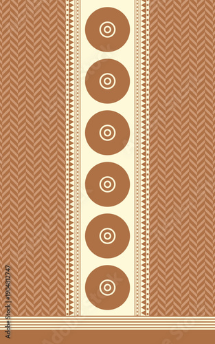 White flowers on the branches on Green background seamless pattern for all prints on hand drawing style.