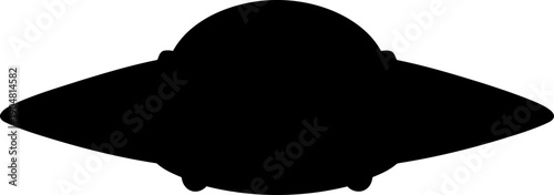 Classic flying saucer ufo silhouette shape
