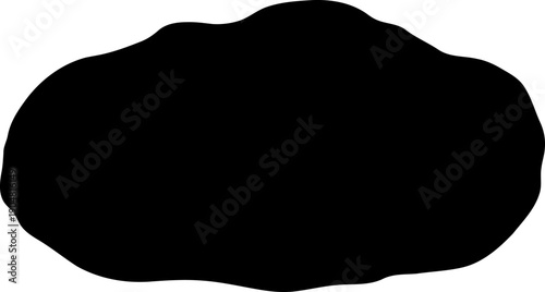 Simple dark cloud silhouette against a plain background