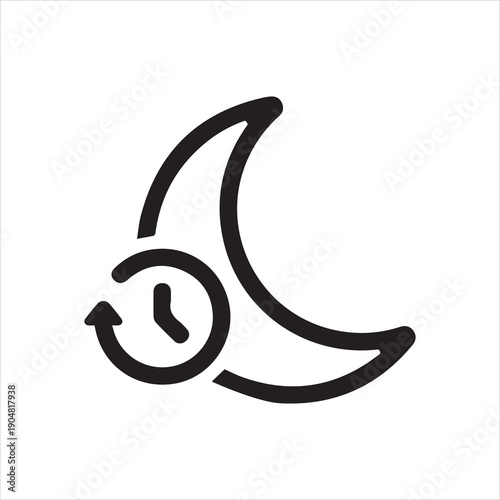  Night shift icon isolated on white background