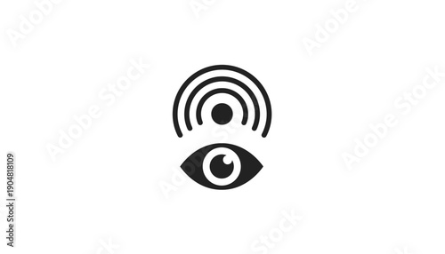 Eye vision wifi icon connection symbol